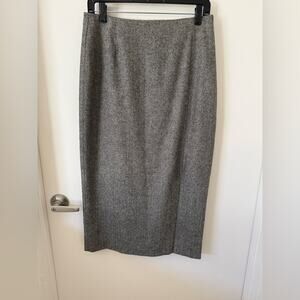 Vintage Zanella Wool Pencil Skirt Size 8 Black Fully Lined Classic Officewear